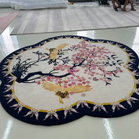 Modern Home Decor Area Rug for Living Room Bedroom Hand Tufted Wool Bamboo Silk Tencel Handmade Floor Carpet