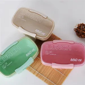 Eco Vert Blé Paille Boîte À Lunch Machines Paille Réutilisable En Plastique Conteneur Alimentaire Biodégradable Bento Pour Les Adultes Utilisent