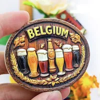 Europe Belgique Aimants de réfrigérateur 3D en résine Souvenir touristique Autocollant de réfrigérateur Articles de décoration Cadeaux artisanaux