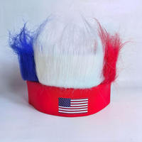 Ventes directes d'usine USA-Canada-Mexico 2026 Fan Football Supporter Perruques Drapeau Hoodies Bandeaux Perruques pour Acclamer