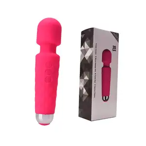 Iso Bsci Fabriek Waterdicht 20 Frequentie 8 Speed Av Toverstok Stok Speelgoed Voor Sex Oplaadbare Persoonlijke Toverstaf Vibrator