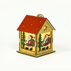 Nouvelle <span class=keywords><strong>maison</strong></span> <span class=keywords><strong>de</strong></span> Noël LED cabane en rondins étincelante décoration d'arbre <span class=keywords><strong>de</strong></span> Noël <span class=keywords><strong>maison</strong></span> <span class=keywords><strong>de</strong></span> Village <span class=keywords><strong>de</strong></span> Noël - Product Image 1