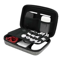 Coque rigide eva transportant tech cordon électronique organisateur chargeur câble étui de voyage pochette sac