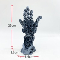 Ornamen Tangan Mekanik Bionik Cyberpunk PLA Cetak 3D, Model Lengan Robot Sepenuhnya Dapat Digerakkan, Gantungan Meja, Hadiah Kreatif