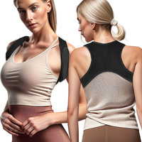 Correcteur de posture intelligent avec capteur électrique réglable Ceinture de soutien dorsale portable avec rappel de vibration