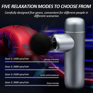 Mini pistolet de Massage Portable 4 formes remplacer <span class=keywords><strong>les</strong></span> têtes pistolet Fascial Gym Fitness Muscle Relax appareil de Massage pour le soulagement de la douleur - Product Image 2