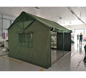 Tente murale à double couche en toile verte 4x6m, cadre en métal/acier galvanisé, grand <span class=keywords><strong>espace</strong></span>, abri pour 20 personnes, trois/quatre saisons - Product Image 6