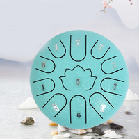 6-inch 11 Tone Steel Tongue Drum Lotus Drummer Disc Beginner Professional Percussion Instrument Suitable for Stage Performances