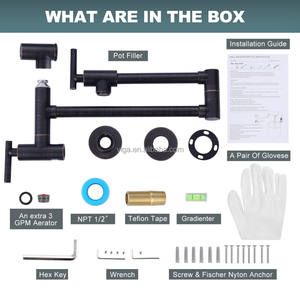 <span class=keywords><strong>Rubinetto</strong></span> pieghevole in ottone con bracci oscillanti <span class=keywords><strong>a</strong></span> doppio giunto, due accessori due fori riempitivo <span class=keywords><strong>a</strong></span> parete <span class=keywords><strong>rubinetto</strong></span> stufa per cucina - Product Image 6