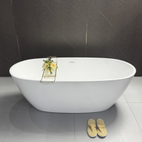 Baignoire autoportante ovale moderne en acrylique Twowinco pour hôtel de luxe, idéale pour les projets