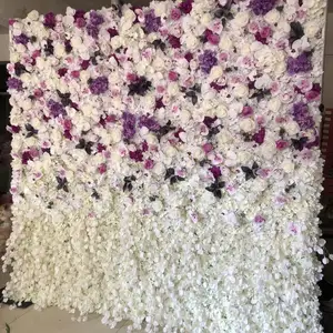 Personalizzato 3D tessuto muro fiori di seta artificiale di nozze rosa pannello parete sfondo fiori artificiali fiori decorativi per la parete
