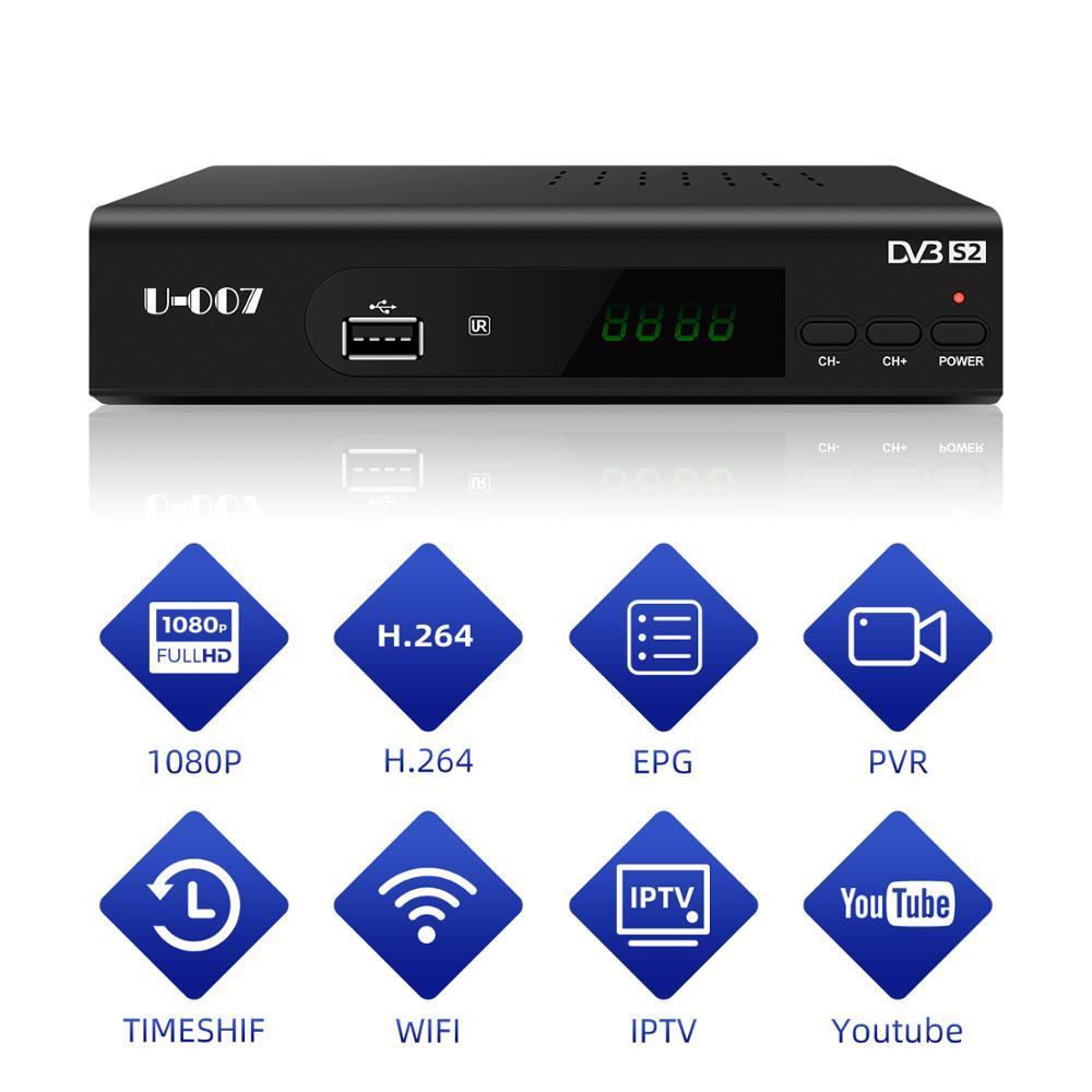 Junuo prix usine DVB-S2 MINI HD récepteur Satellite SUNPLUS 1506TV avec WIFI IKS IPTV