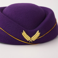 Casquette Française Marron et Blanche de Haute Qualité pour Femme – Style Hôtesse de l'Air – Idéale pour les Sports de Plein Air et la Plage (Vente en Gros)