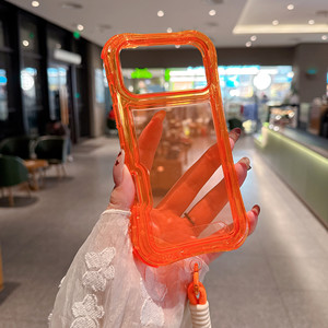 BEAUTYLINE cuscino d'aria 3 in 1 nuovo 2025 elegante protezione completa custodia per telefono <span class=keywords><strong>arancione</strong></span> trasparente per <span class=keywords><strong>iphone</strong></span> 13 14 15 16 17 Pro Max - Product Image 2