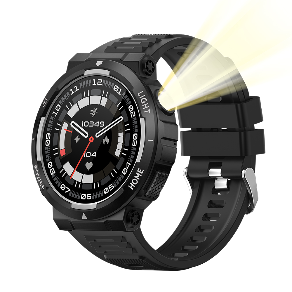 2026 KT75 Smart Watch with Flashlight 1.53