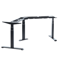 Mécanisme manuel ADA pour coin de bureau, pieds de table réglables en hauteur et en angle, cadre de bureau debout en forme de L pour la maison et le bureau
