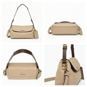 Bolso de Mano Elegante y Estructurado de Piel Sintética Suave Color Camel, Estilo Minimalista con Solapa, para Oficina o Uso Diario, Personalizable OEM - Product Image 3