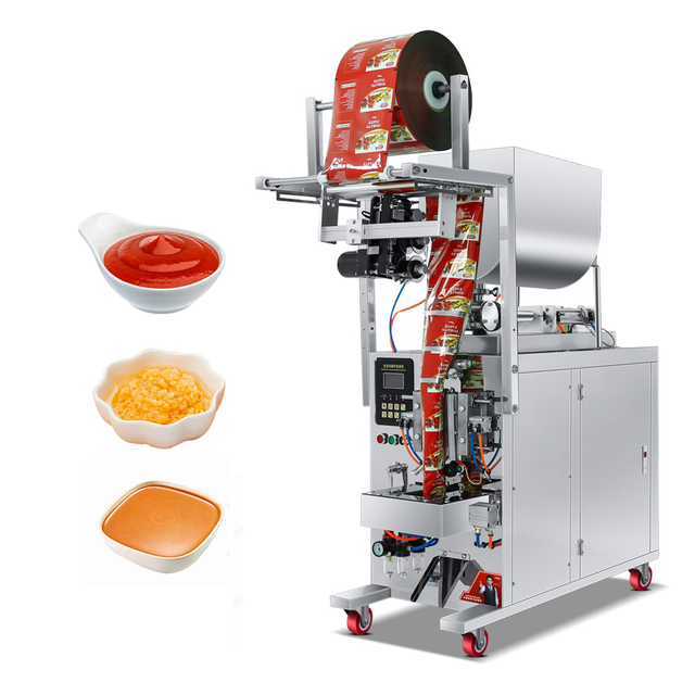 CE Fruit Pulp Tomato Puree Packaging Machine Dal Dosa Batter Dough Paste Batter Packing Machine for Honey Salad