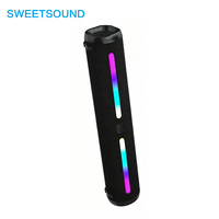 Nueva barra de sonido Bluetooth de moda con reproductor de música, luz LED RGB de colores y altavoz inalámbrico.