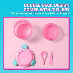 <span class=keywords><strong>Barbie</strong></span> Shining Daylight Series Cuencos de ensalada pequeños Rosa y verde PP + Cuencos de material de silicona MINISO - Product Image 3