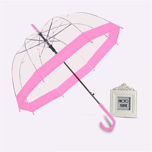 Parapluie clair grand Transparent voir à travers la mariée mariage dames bâton de marche parapluies bulle dôme forme britannique rétro - Product Image 3