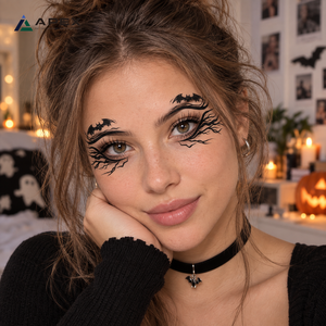 Autocollants de <span class=keywords><strong>tatouage</strong></span> pour maquillage des yeux d'Halloween, motifs toile d'araignée, fard à paupières, eye-liner, décalcomanies, tatouages temporaires pour <span class=keywords><strong>le</strong></span> visage, 20 motifs, sans danger pour la peau - Product Image 6