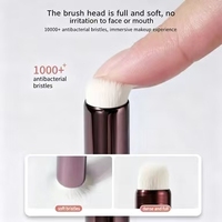 MAFFICK Pinceau à lèvres multifonctionnel individuel, mini pinceau à rouge à lèvres, compatible crayon à lèvres et anticernes, manche en plastique, synthétique