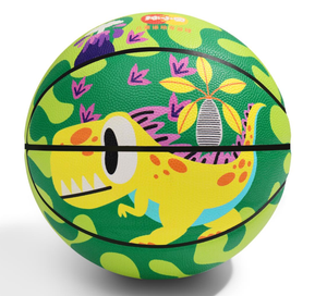 Ballon de <span class=keywords><strong>basket</strong></span>-ball SQUAD pour enfants de taille 5, design de <span class=keywords><strong>dinosaure</strong></span> bleu, ballon de sport en cuir PU durable avec logo personnalisé en option, approvisionnement d'usine - Product Image 4