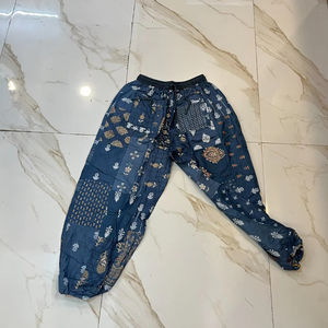 Pantalon Harem Patchwork Taille Élastique Hiver Taille Unique Coupe Classique Confortable Polyester/Rayonne d'Inde - Product Image 1