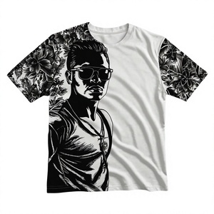 Camiseta de Hombre para Streetwear, Corte Regular, Cómoda, con Logotipo Personalizado Impreso, Algodón Peinado Premium OEM - Product Image 2