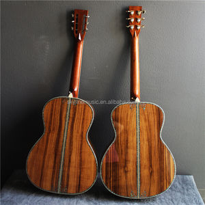 <span class=keywords><strong>Guitarra</strong></span> Acústica de Lujo Estilo OM OOO de Madera de Koa Maciza, <span class=keywords><strong>Guitarra</strong></span> Hecha a Mano de Madera Maciza - Product Image 2