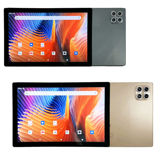 Kidiby 10.1" IPS Android Tablet MTK Octa Core with Keyboard 4GB+64GB Tablet PC Gaming Educational Business