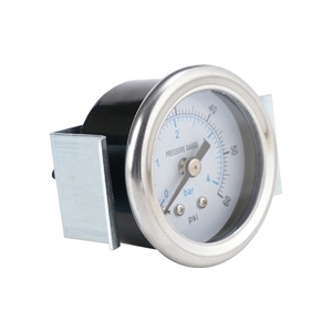 Arka destek ile 2.0 ''burdon tüpü basınç göstergesi 50mm basınçlı manometre siyah çelik kasa 1/4'' pirinç merkezi arka bağlantı - Product Image 2