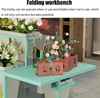 Présentoir à fleurs robuste pour la maison, étagère mobile pour bouquets de fleuriste, pour intérieur, extérieur, patio, jardin, camion de fleurs vivantes