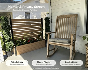 Gaeden Pots et outils de plantation Lit de jardin surélevé en <span class=keywords><strong>bois</strong></span> avec treillis Boîte à fleurs d'angle <span class=keywords><strong>pour</strong></span> plantes de vigne - Product Image 2