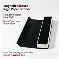 Boîte à bijoux et montres en carton personnalisée de luxe, étanche, avec fermeture magnétique, doublure en mousse, boîte rigide écologique, gaufrage en feuille d'or