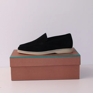 Chaussures de luxe haut de gamme 2026 – Nouveaux mocassins classiques en cuir véritable pour hommes, chaussures bateau décontractées en daim à enfiler pour femmes - Product Image 3