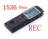 Fonction horloge 1536KBPs 8GB16GB Activé Par la Voix Enregistrement Automatique Enregistreur Audio Numérique