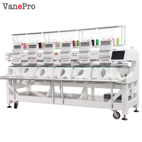 Machine à broder informatisée VanePro Monogram 6 têtes Dahao A18 entièrement servo-électrique 12/15 aiguilles Nouvelle multifonctionnelle