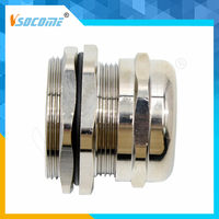 Échantillon Gratuit Presse-étoupe Électrique Industriel en Laiton Nickelé M8 M12 M14 M10 pour Câble Basse Tension, Filetage Métrique, Petite Taille, IP68