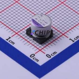 Condensador sólido SMD 25SVF47M, D6.3xL5.9mm (Capacitancia: 47uF) (Precisión: 20%) (Voltaje nominal: 25V) - Product Image 1