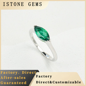 Exquisite Lab-Grown <b>Emerald</b> <b>Ring</b> in S925 Sterling <b>Silver</b> - Product Image 5