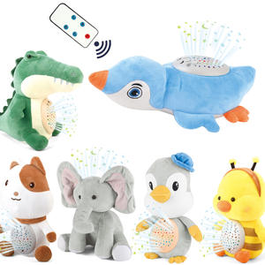 Müzikal konfor bebek dolması hayvan plastik peluş projeksiyon geliştirmek duyusal projektör oyuncak yıldızlı gece renkli ışık ile - Product Image 2