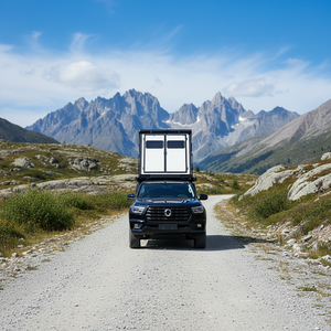 P Show FRP Wedge Hard Shell Rooftop Camper pour SUV Voiture Privée Installation Coque Rigide Quatre Saisons Imperméable Coupe-Vent Rapide Automatique - Product Image 6