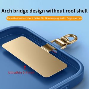 Universal Stainless Can Rotate Steel Slip D-Ring Mobile Phone Strap Lanyard Patch in Rope Shape Metal <b>Clip</b> Phone Tether Tab - Product Image 5