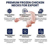 Coupes de cou de poulet congelées Halal en gros IQF pour l'exportation, coupes de cou de poulet congelées en vrac, abats de volaille nettoyés, cage à poulets