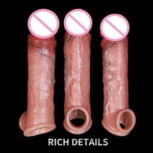 Funda de Silicona para Pene con Anillo para el Pene, Dildo Realista, Extensor de Pene para Hombres, Alargamiento del Pene, Retraso de la Eyaculación, Mejora de las Erecciones - Product Image 5