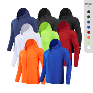 سترات واقية من الرياح التخييم للرجال ، معاطف الجري في الهواء الطلق بسحاب كامل - Product Image 5