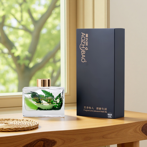 Vente en gros de diffuseur de roseaux de 120ml-Bouteille en verre décorative avec bâtonnets de roseaux Équipements d'hôtel et fournitures de <span class=keywords><strong>parfum</strong></span> commercial - Product Image 1