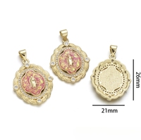 Accessoire sacré rétro avec micro-incrustation de zircone colorée en cuivre Maria
